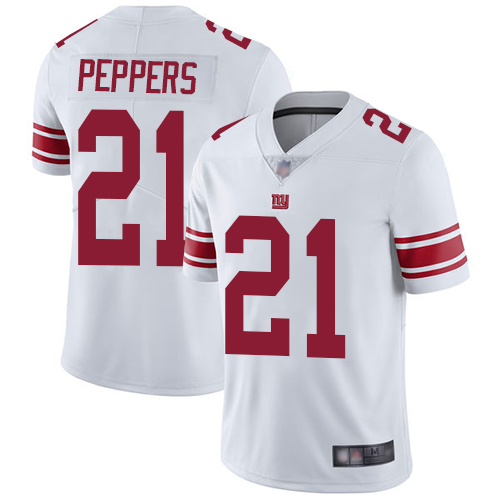 Men New York Giants #21 Jabrill Peppers White Vapor Untouchable Limited Player Football NFL Jersey->women nfl jersey->Women Jersey